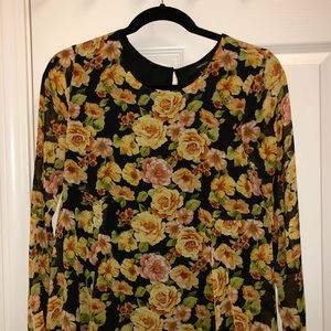 Forever 21 Babydoll Long Sleeve Dress